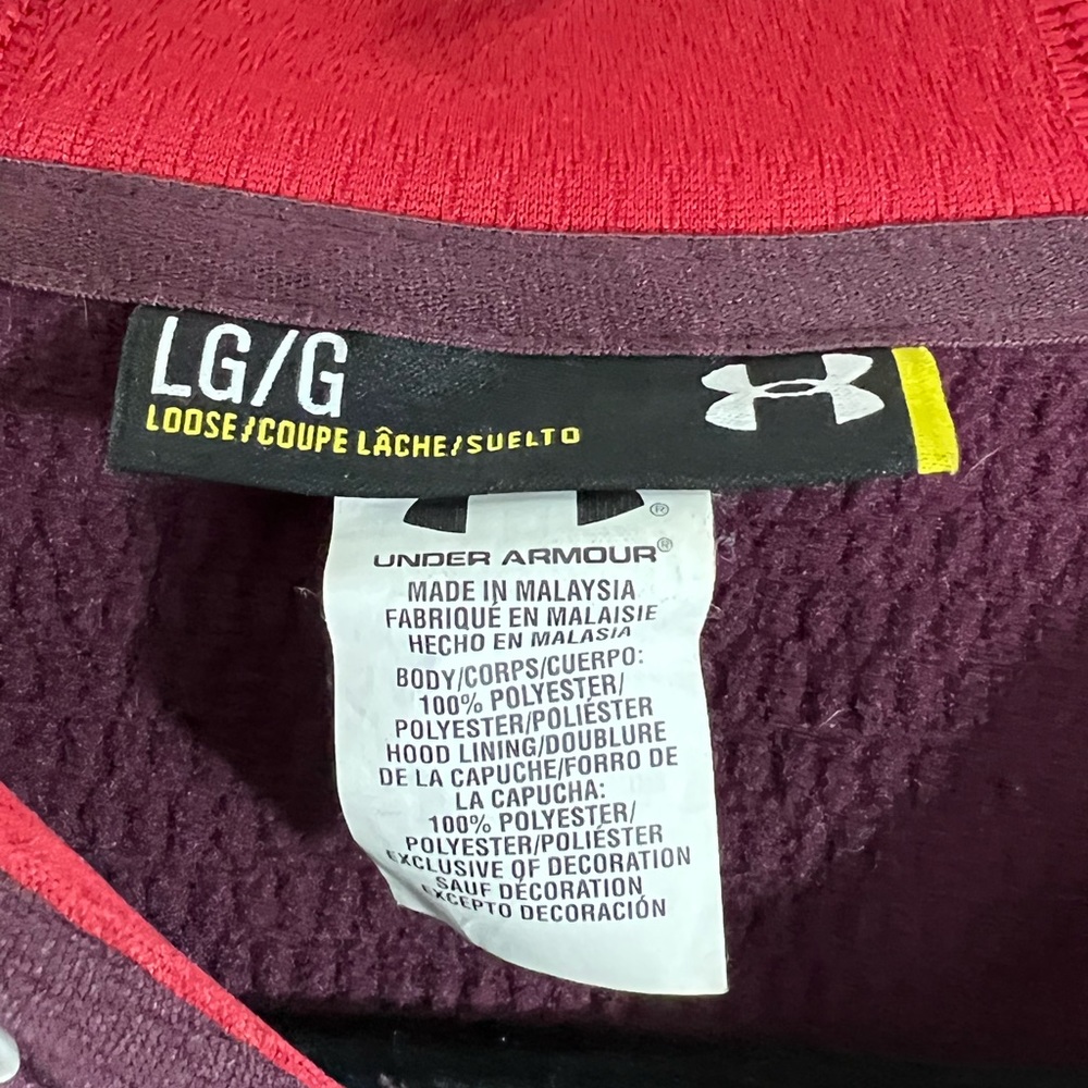 Under Armour Maroon Front Zip Jacket - image 3